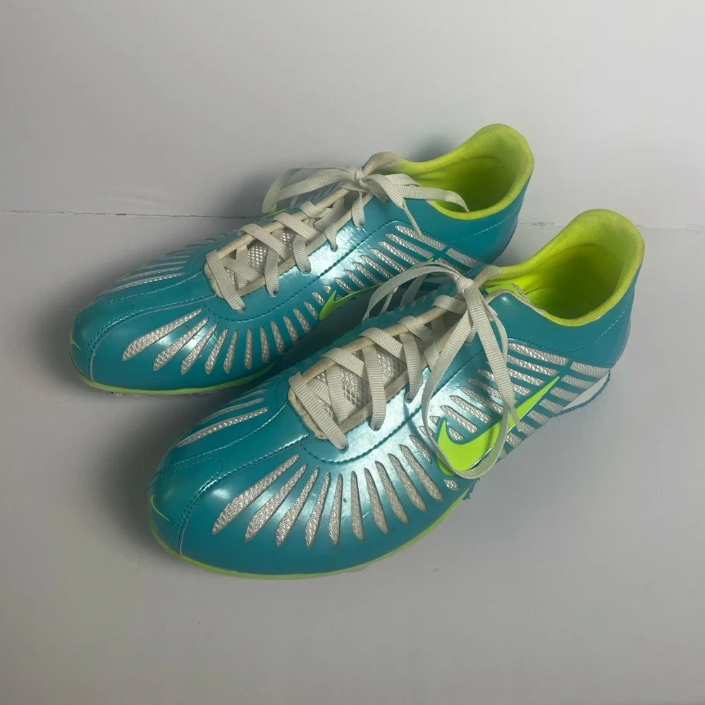 Nike Women's Rival Sister Blue Green Track and Field Running Cleats Shoes Sz 9.5